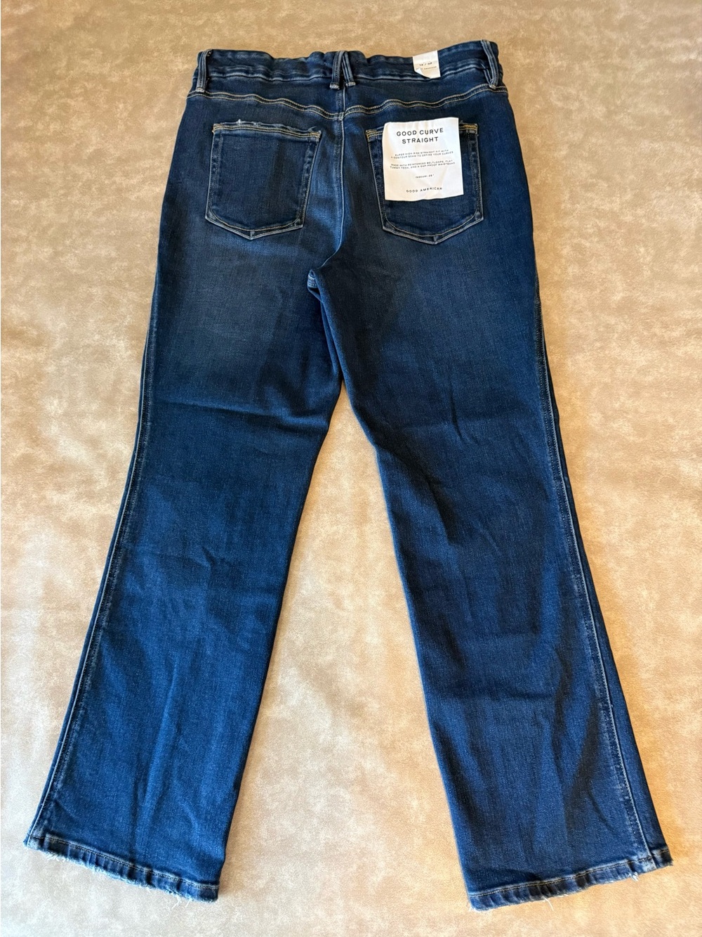 Good American Good Curve Straight Jeans Size 14/32 NWT High Rise Indigo - Picture 3 of 10